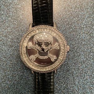 Saint James crystal watch. Black with crystals.